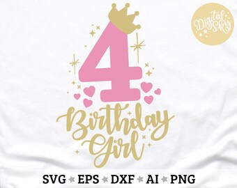 Download 4th Birthday Svg Etsy