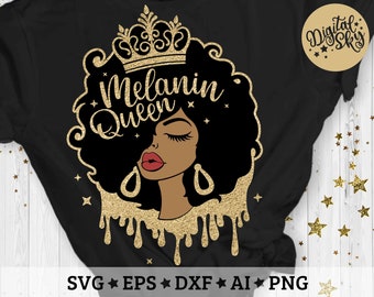 Melanin Queen Svg Etsy