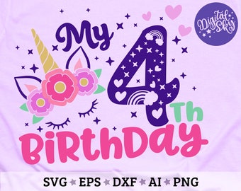 Download Fourth Birthday Svg Etsy