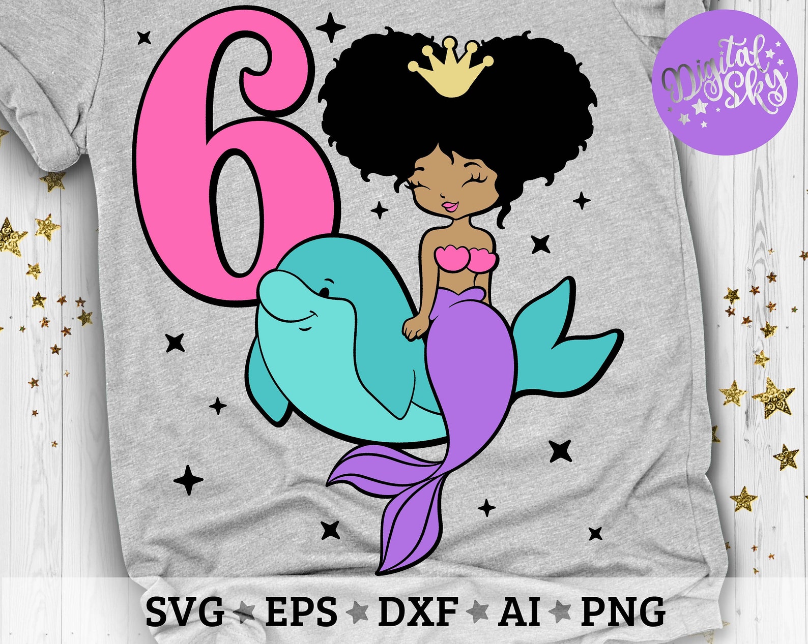 Free Free 122 Mermaid 6Th Birthday Svg SVG PNG EPS DXF File