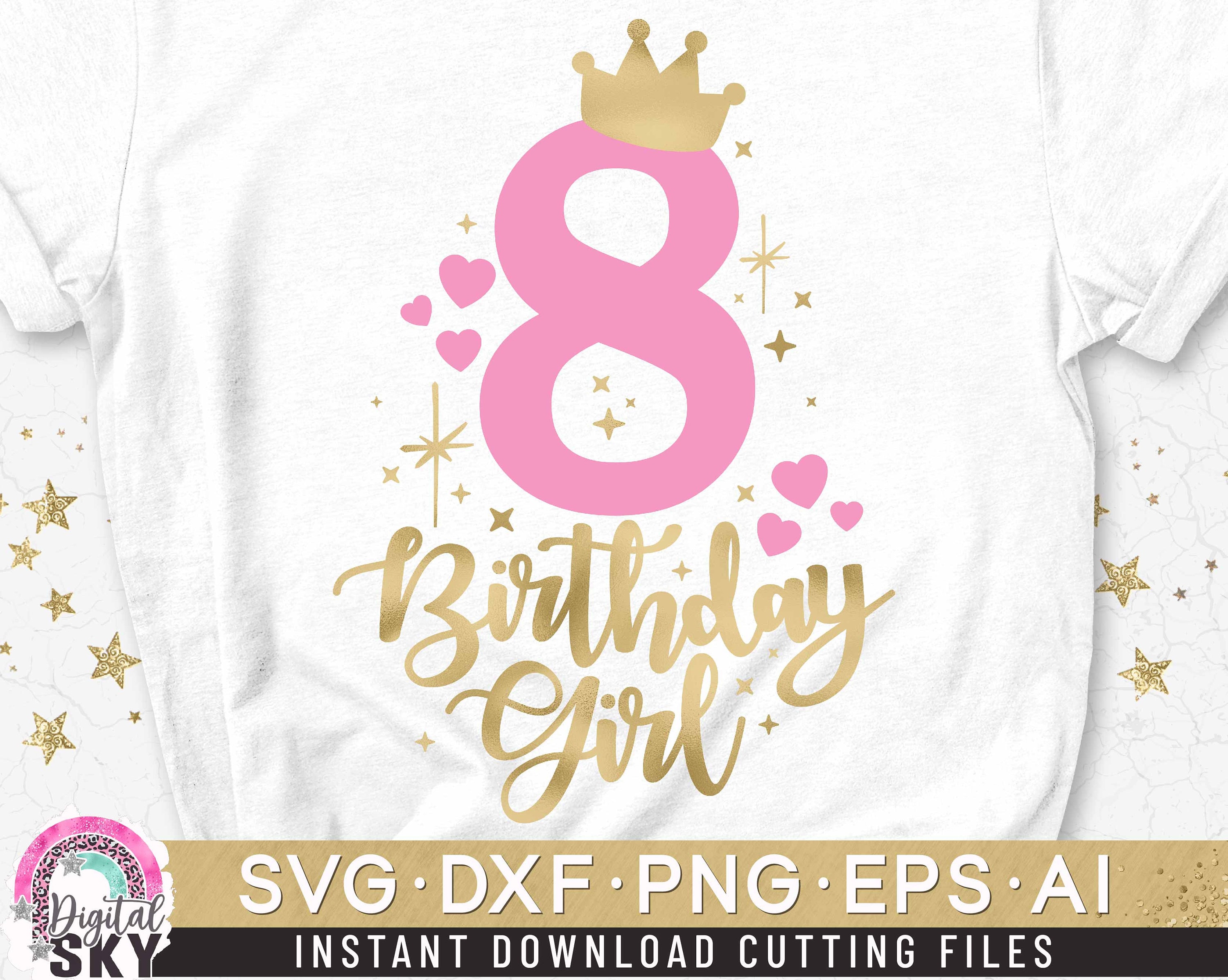 8th Birthday Tiara, 8th Birthday Gift, 8 Year Old Birthday Tiara, 8th  Birthday Crown, 8th Birthday Party Decoration, 8 Birthday Girl Gift 