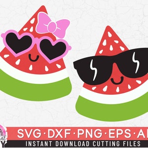 Watermelon Slice Sunglasses Svg, Cute Watermelon Svg, Watermelon Svg, Kawaii Watermelon Svg, Summer Clip Art svg, dxf, png, eps, Cut files
