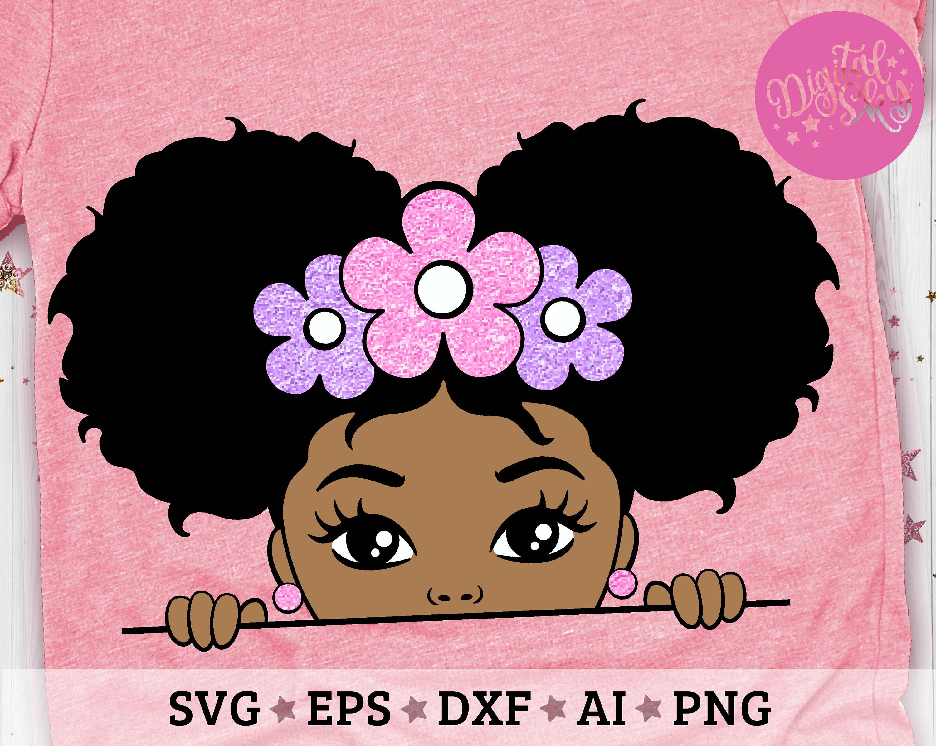Peekaboo Girl Svg Princess Svg Little Afro Queen Svg Afro | Etsy