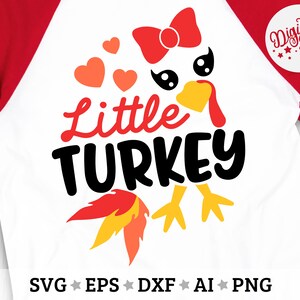 Little Turkey Svg, Turkey Face Svg, Thanksgiving Kids Svg, Thanksgiving Girl Svg, Miss Thanksgiving Svg, Turkey Girl Svg, Turkey Baby Svg,