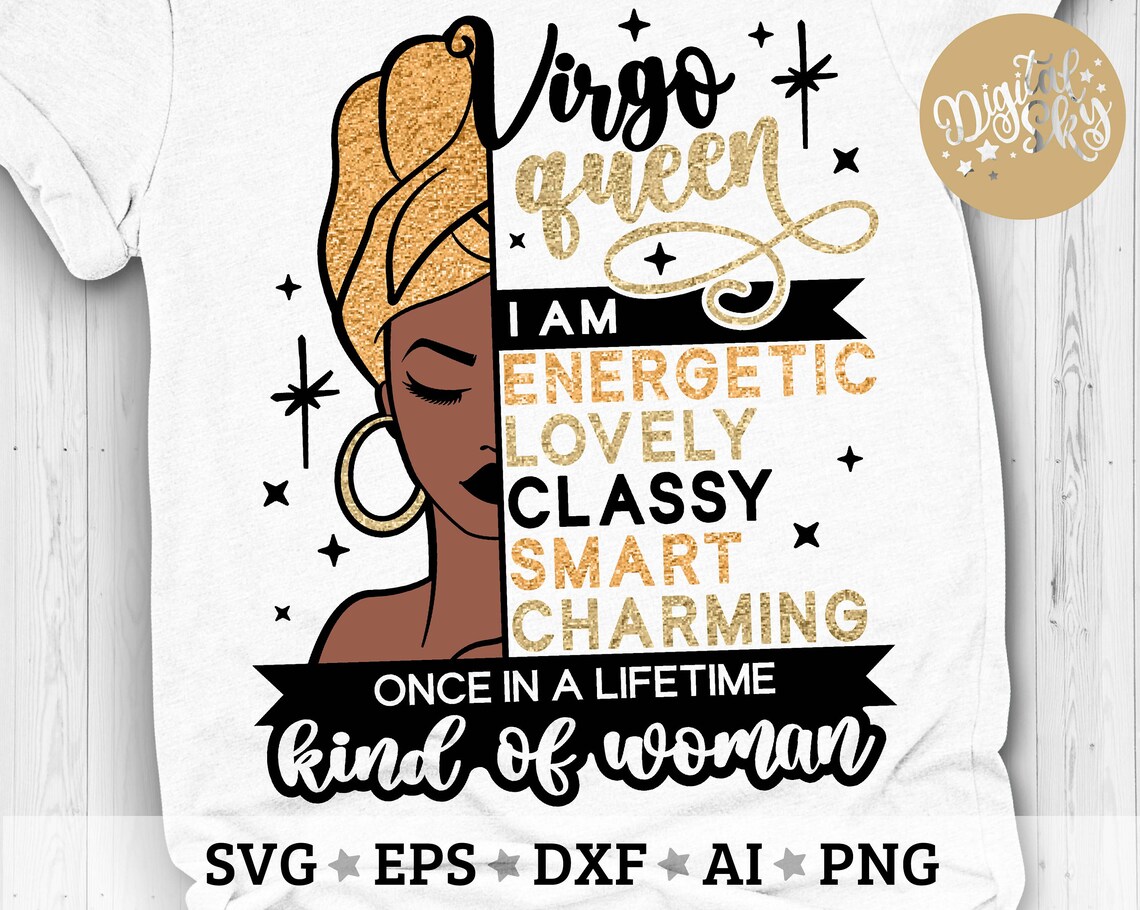 Download Virgo Queen Svg Birthday Queen Svg Black Women Svg Afro | Etsy