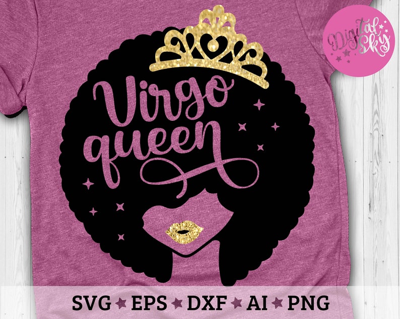 Virgo Queen Svg Birthday Queen Svg Black Women Svg Afro | Etsy