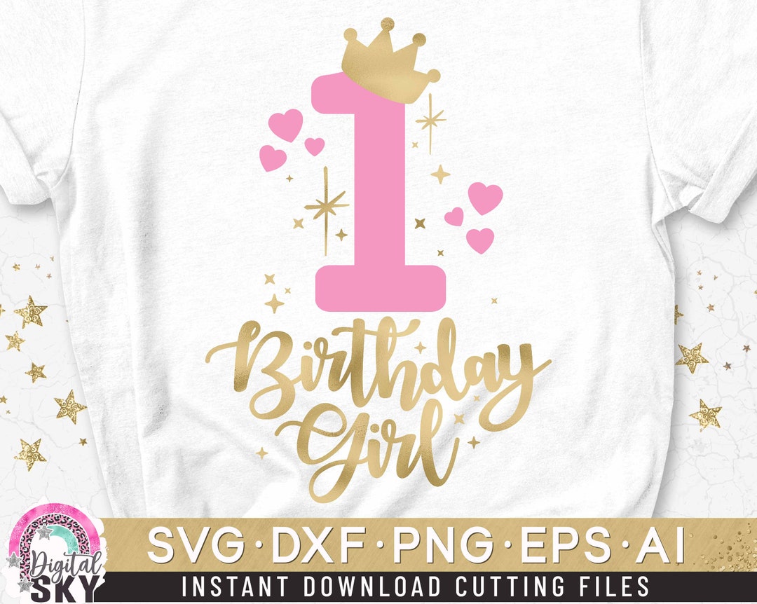 One Birthday Svg, First Birthday Svg, 1st Birthday Svg, Birthday Girl