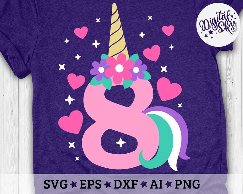 Free Free 8Th Birthday Unicorn Svg 456 SVG PNG EPS DXF File