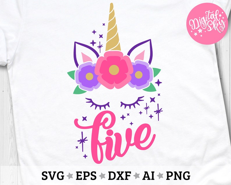 Download Unicorn 5th Birthday Svg Fifth Birthday Svg Unicorn 5th | Etsy