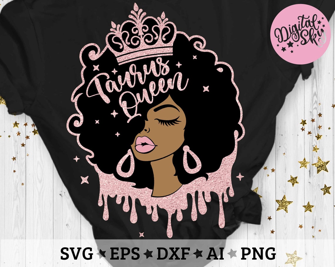 Download Taurus Queen Svg Afro Girl Svg Afro Queen Svg Birthday ...