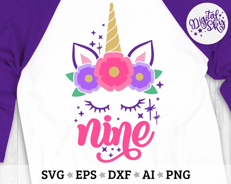 Download My 9th Birthday Svg Nine Birthday Svg Unicorn Birthday Svg ...