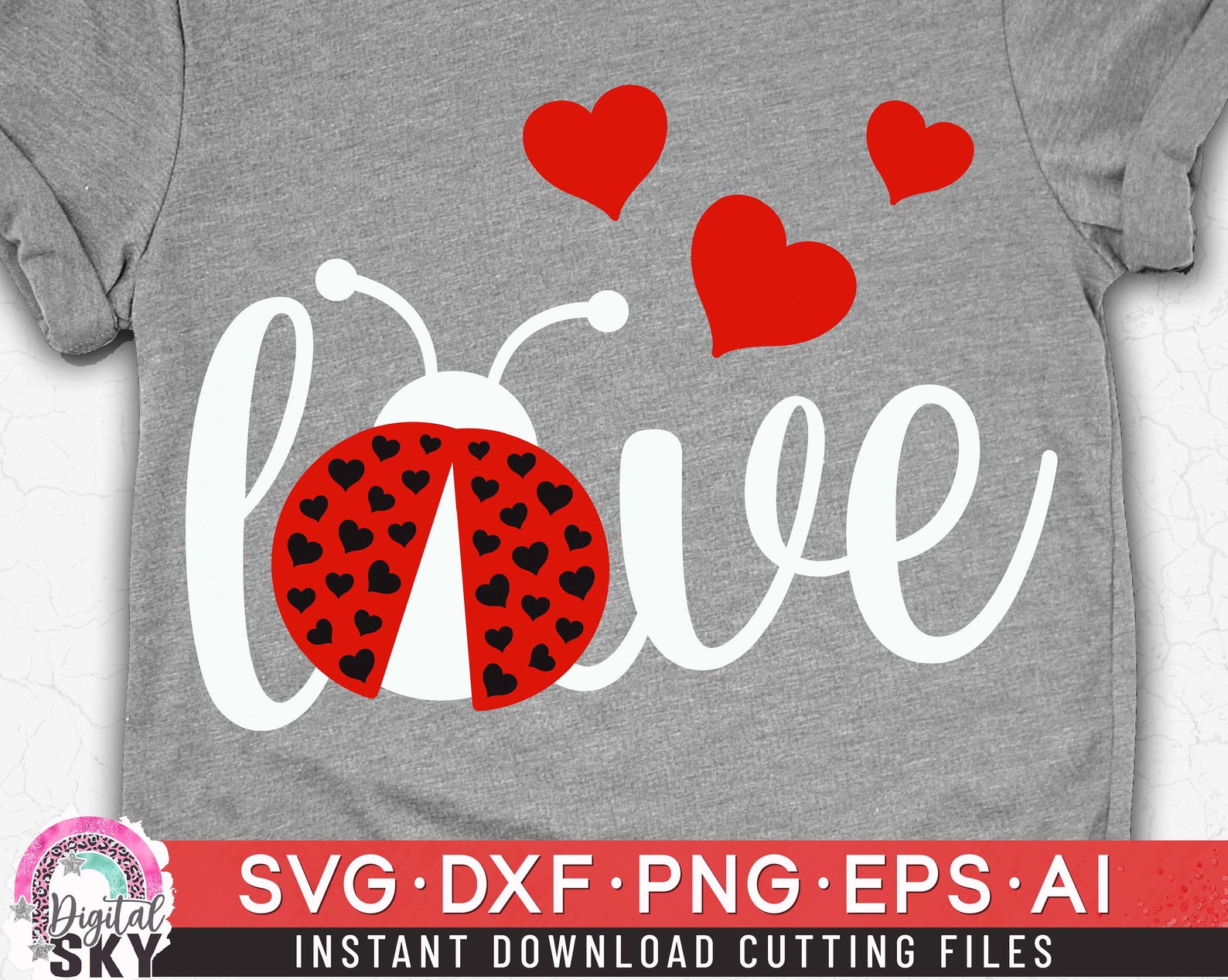 Love Svg Lady Bug Svg Ladybug Hearts Svg Valentines Day Cut - Etsy
