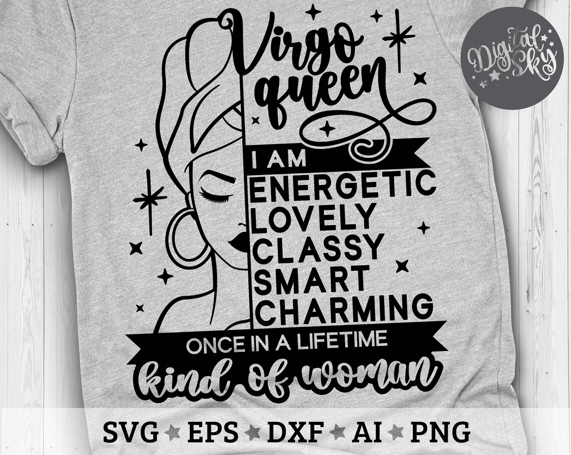 Download Virgo Queen Svg Birthday Queen Svg Black Women Svg Afro | Etsy