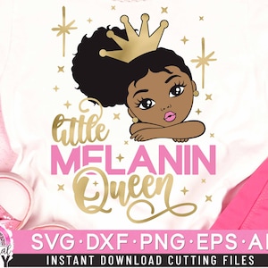 Little Melanin Queen Svg, Peekaboo Girl Svg, Afro Puff Girl Svg, Afro Princess Svg, Dxf, Eps, Png