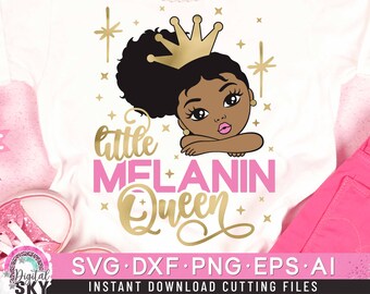 Little Melanin Queen Svg, Peekaboo Girl Svg, Afro Puff Girl Svg, Afro Princess Svg, Dxf, Eps, Png