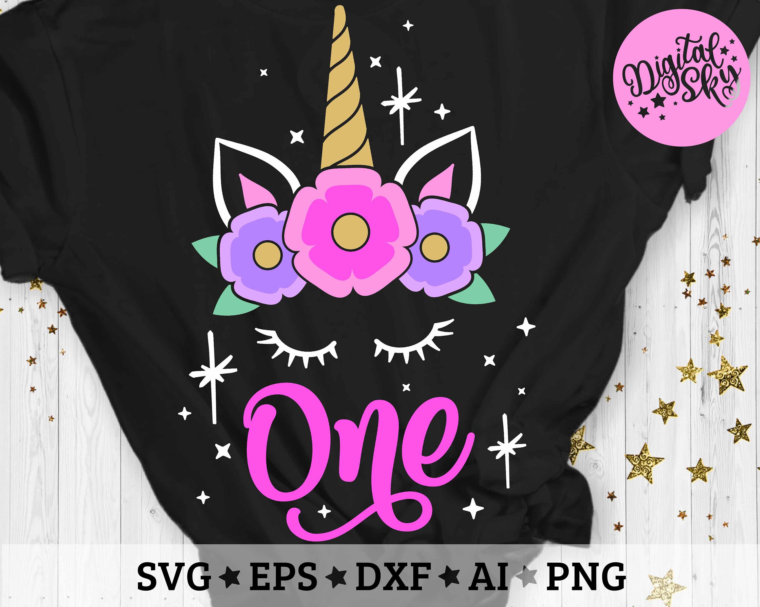 Unicorn 1st Birthday Svg Unicorn Birthday Svg First Birthday - Etsy