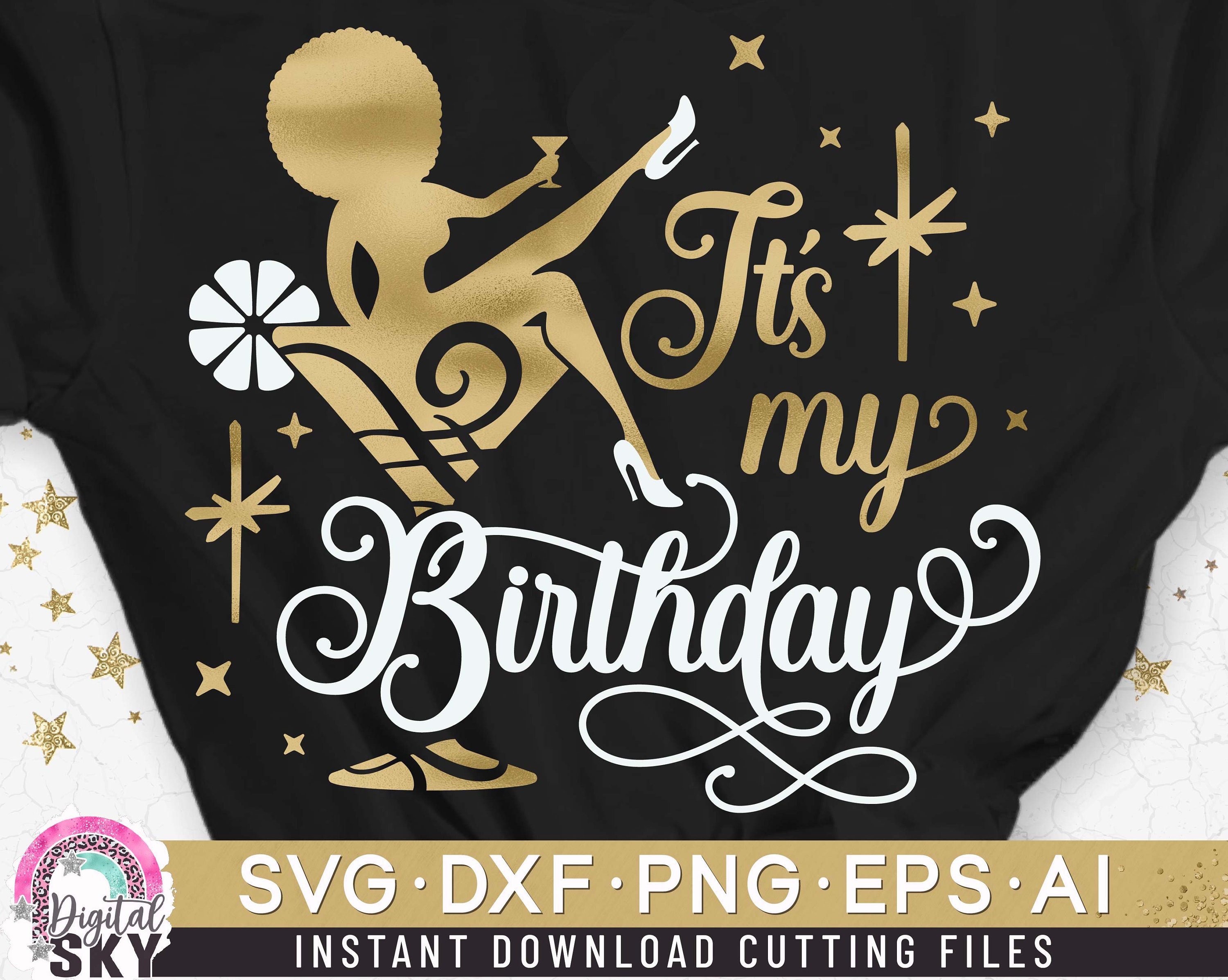 It’s My Birthday Svg Birthday Afro Girl Svg Afro Girl - Etsy