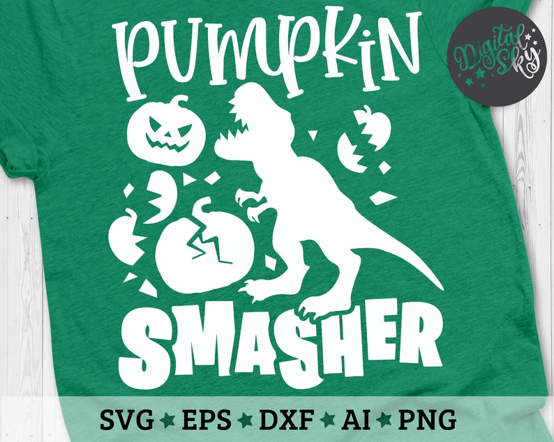 Download Pumpkin Smaher SVG T-Rex Svg Dinosaur Svg Thanksgiving Boy | Etsy