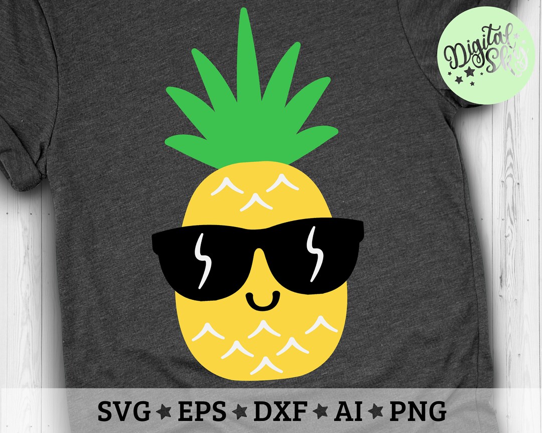 Pineapple Svg Pineapple Boy Svg Kawaii Pineapple Svg Etsy