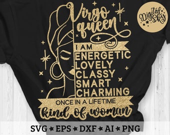 Virgo Girls Black Queen I Can Be Mean T-Shirt August September Birthday Gifts For Women T221062404
