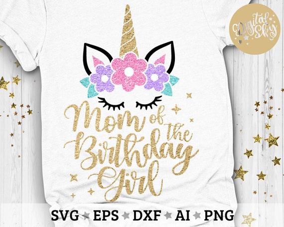 Mom of the birthday girl unicorn shirt Clearance