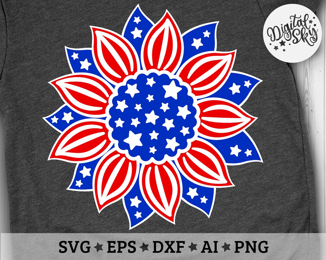 Free Free 130 American Flag Sunflower Svg SVG PNG EPS DXF File