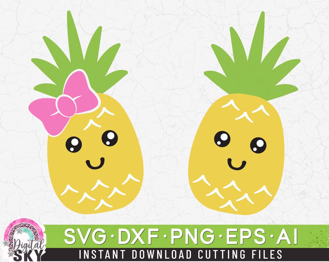 Linda piña Svg, piña Svg, Kawaii piña Svg, verano Clip Art svg, dxf ...