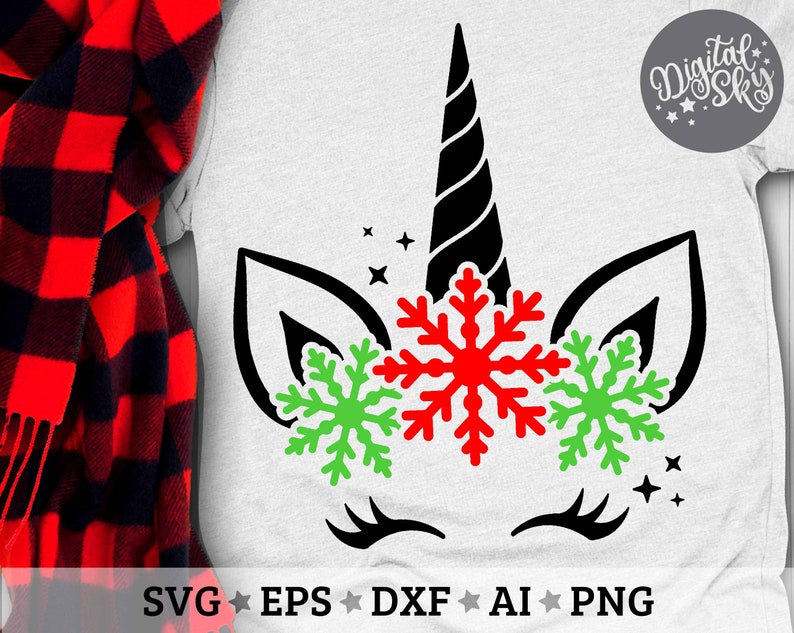 Download Christmas Unicorn Svg Snowflake Unicorn Svg Christmas | Etsy