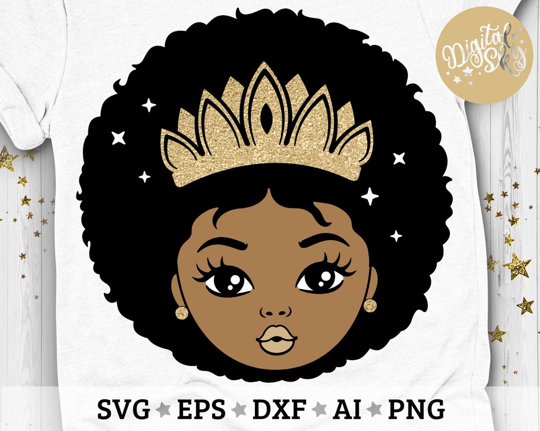 Afro Princess Svg Peekaboo Girl Svg Afro Puff Svg Little - Etsy