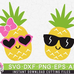 Pineapple Sunglasses Svg, Cute Pineapple Svg, Pineapple Svg, Kawaii Pineapple Svg, Summer Clip Art svg, dxf, png, eps, Cut files