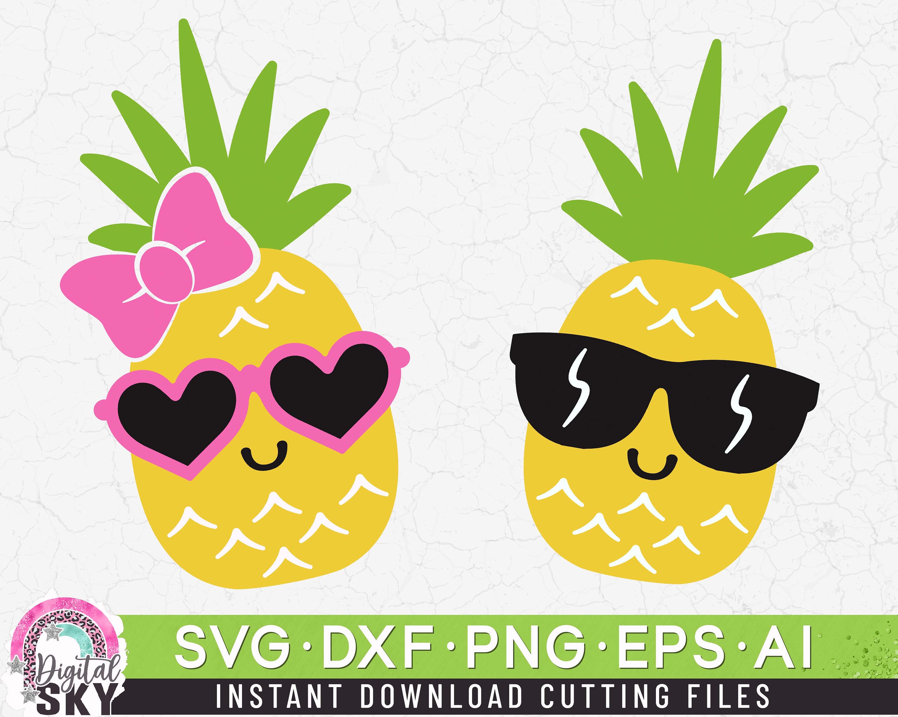 Gafas de sol de piña Svg piña linda Svg piña Svg Kawaii