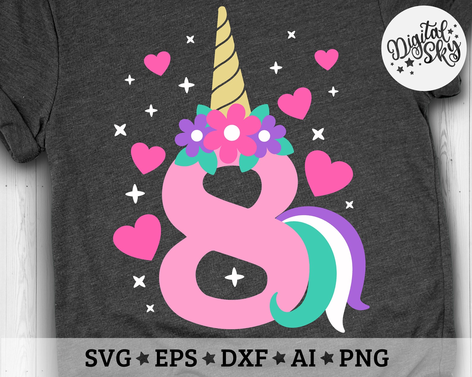 Free Free 8Th Birthday Unicorn Svg 456 SVG PNG EPS DXF File