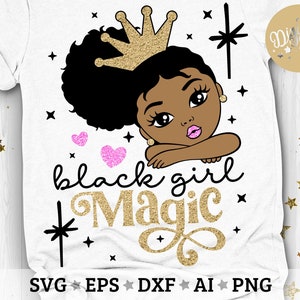 Black Girl Magic Svg, Peekaboo Girl Svg, Black Princess Svg, Afro Princess Svg, Dxf, Eps, Png
