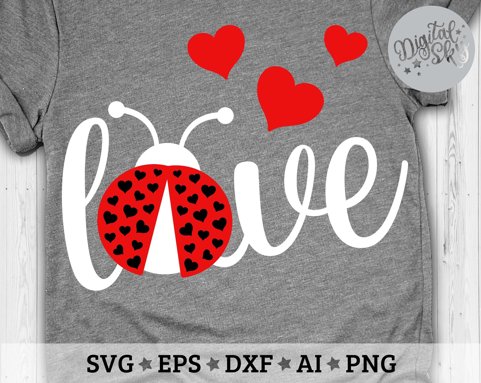Love Svg Lady Bug Svg Ladybug Hearts Svg Valentines Day Cut | Etsy