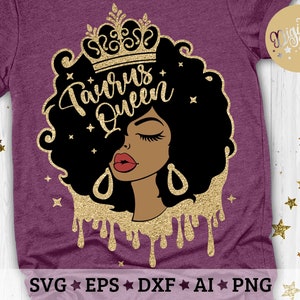 Download Taurus Queen Svg Afro Girl Svg Afro Queen Svg Birthday ...