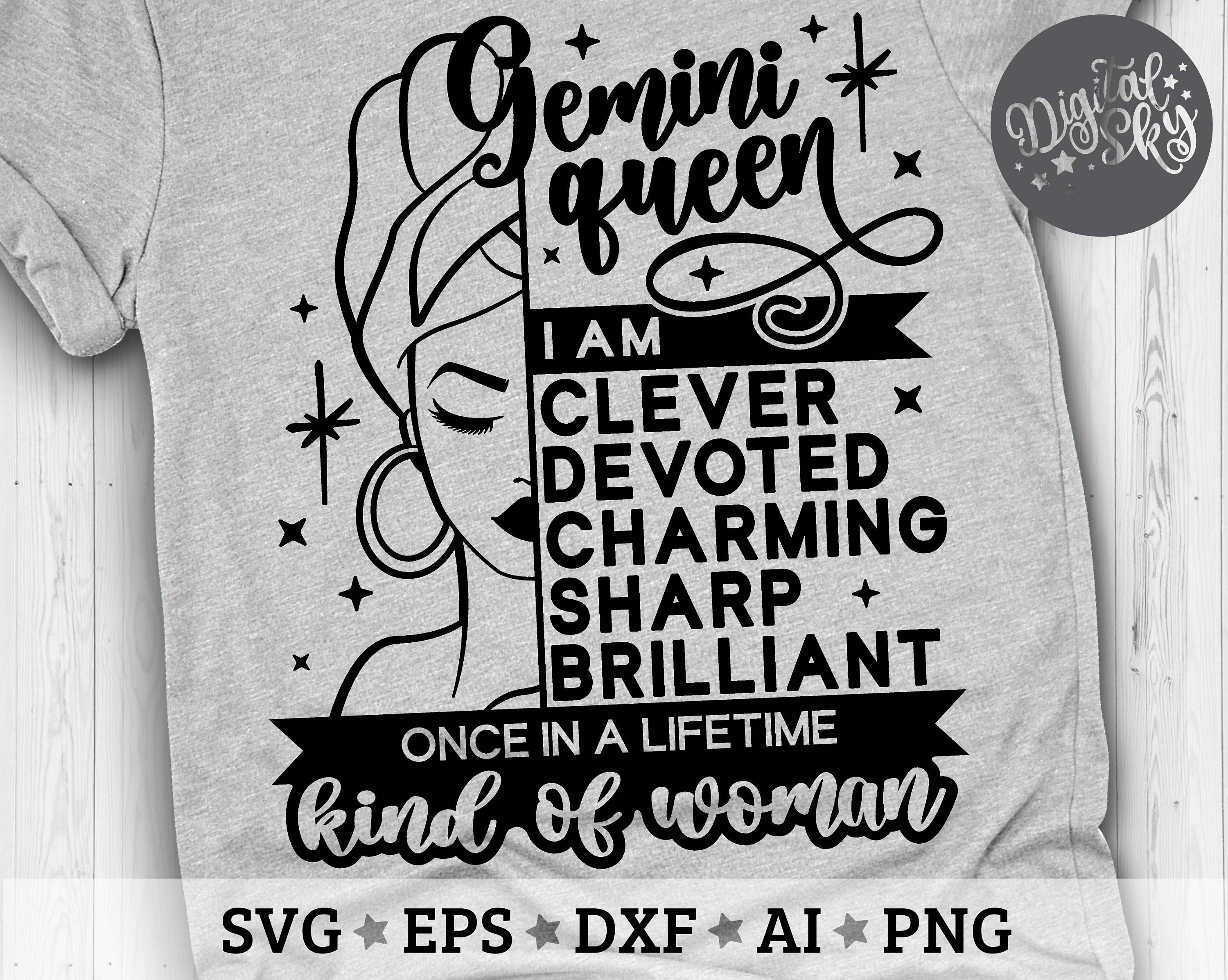 Download Gemini Queen Svg Birthday Queen Svg Black Women Svg Afro | Etsy