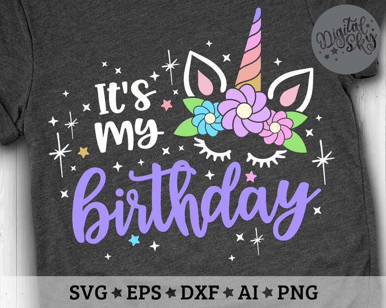 Download It's my Birthday Svg Unicorn Birthday Svg Birthday Girl | Etsy