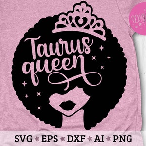 Download Taurus Queen Svg Birthday Queen Svg Black Women Svg Afro ...