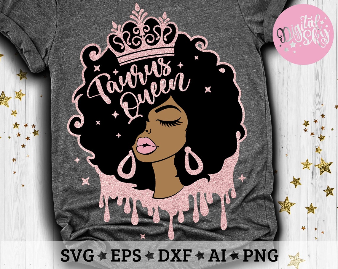 Download Taurus Queen Svg Afro Girl Svg Afro Queen Svg Birthday ...