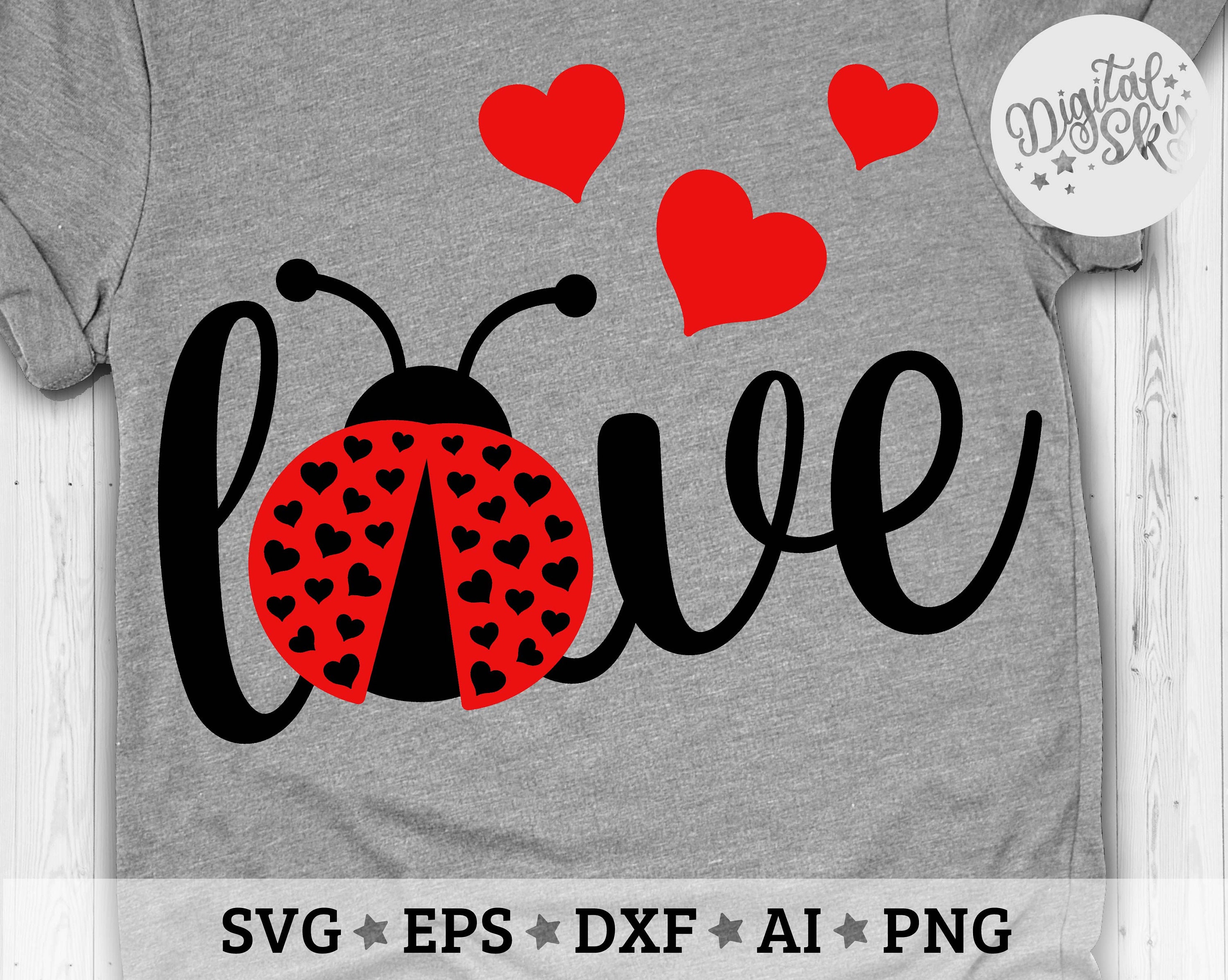 Love Svg Lady Bug Svg Ladybug Hearts Svg Valentines Day Cut - Etsy