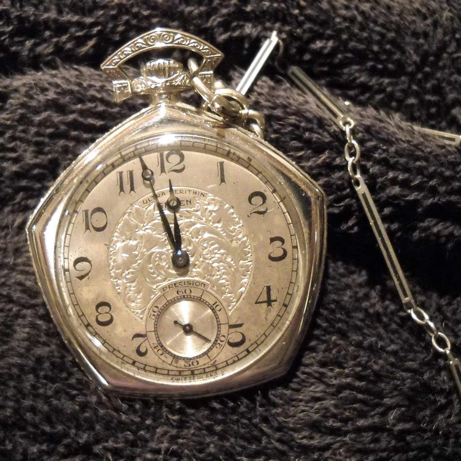 Gruen verithin pentagon pocket watch sale