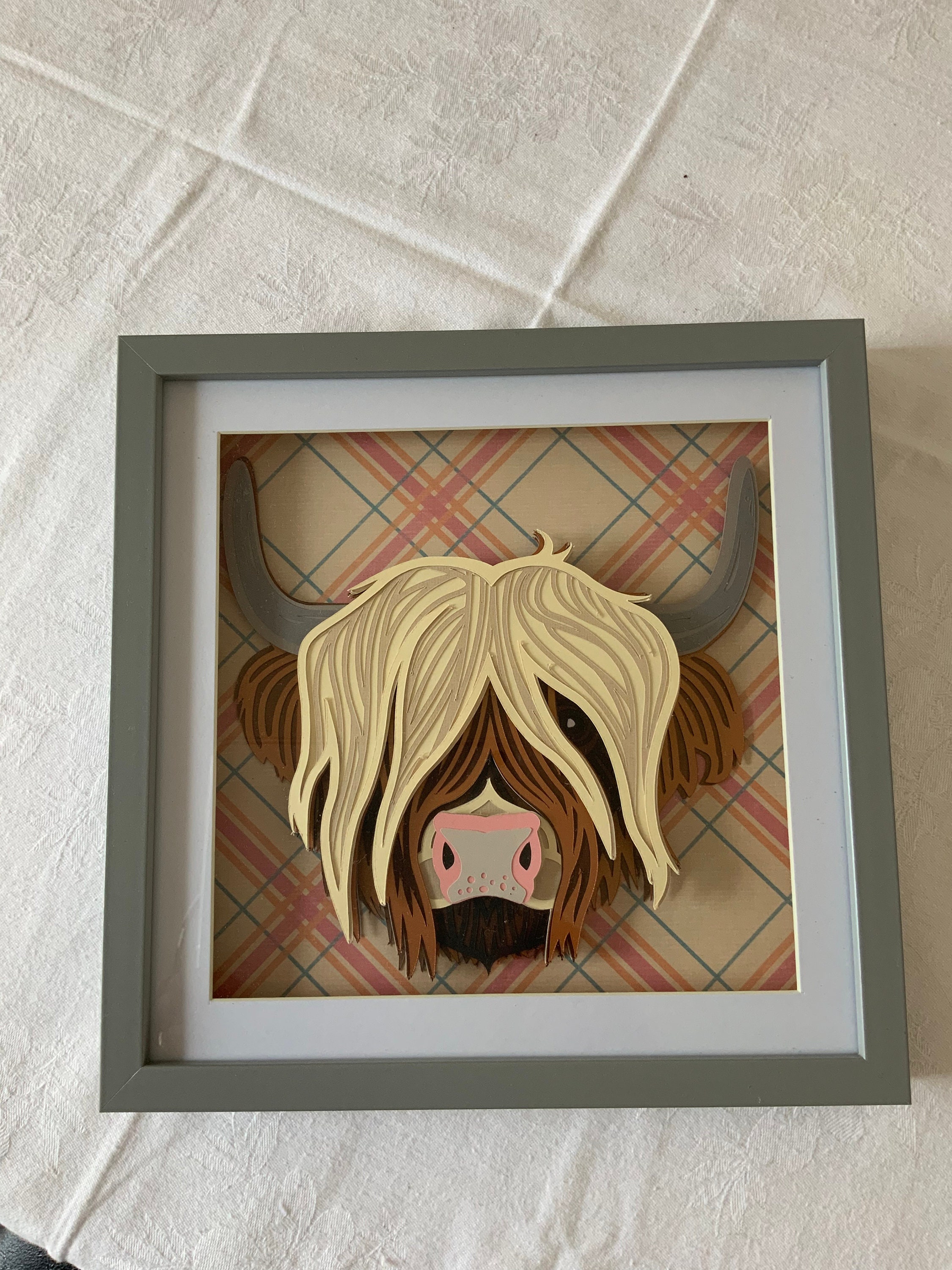 Highland Cow Shadow Box Etsy UK