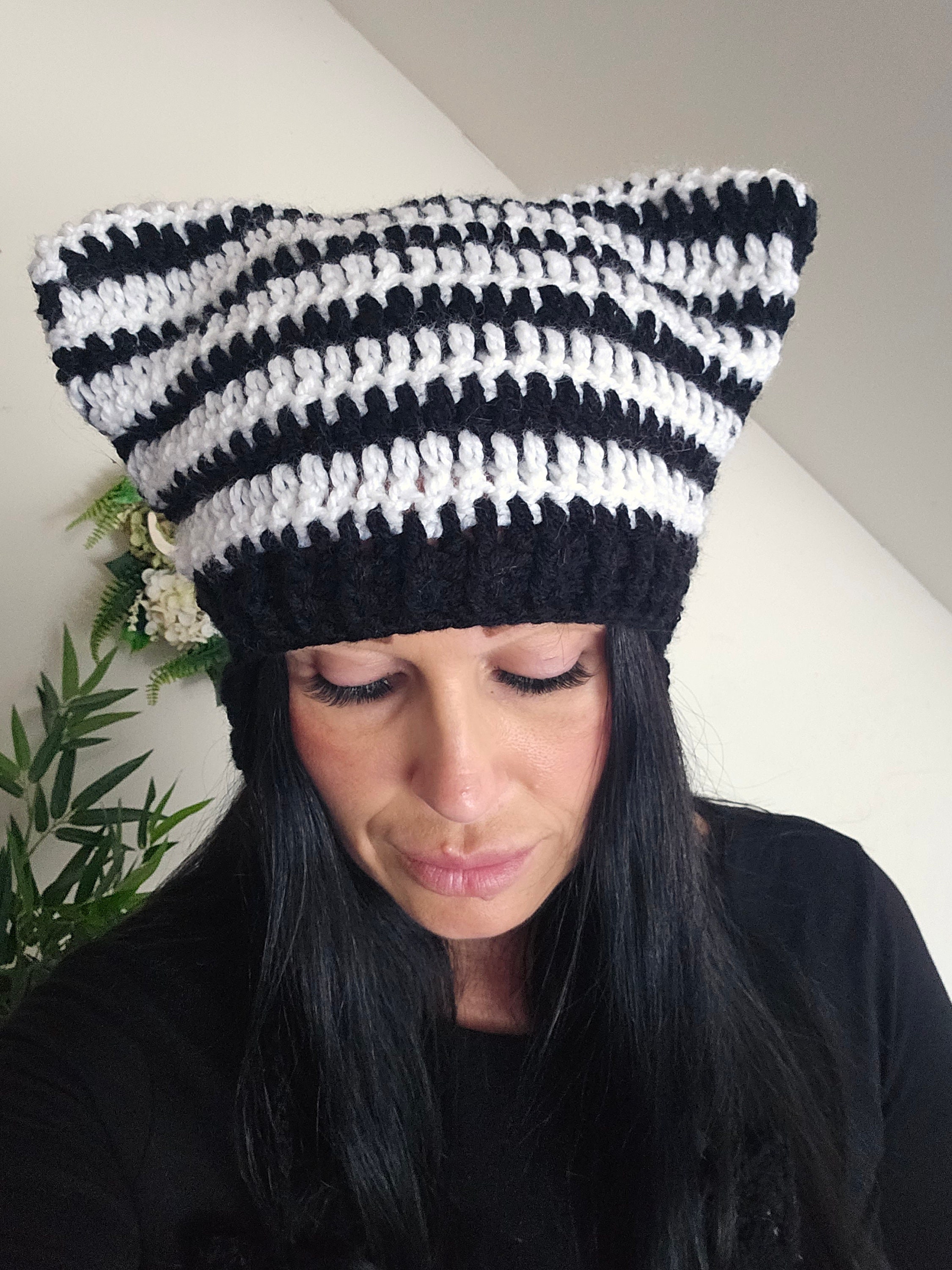 Cat Beanie With Strings - Etsy Cat Beanie With Strings - Etsy