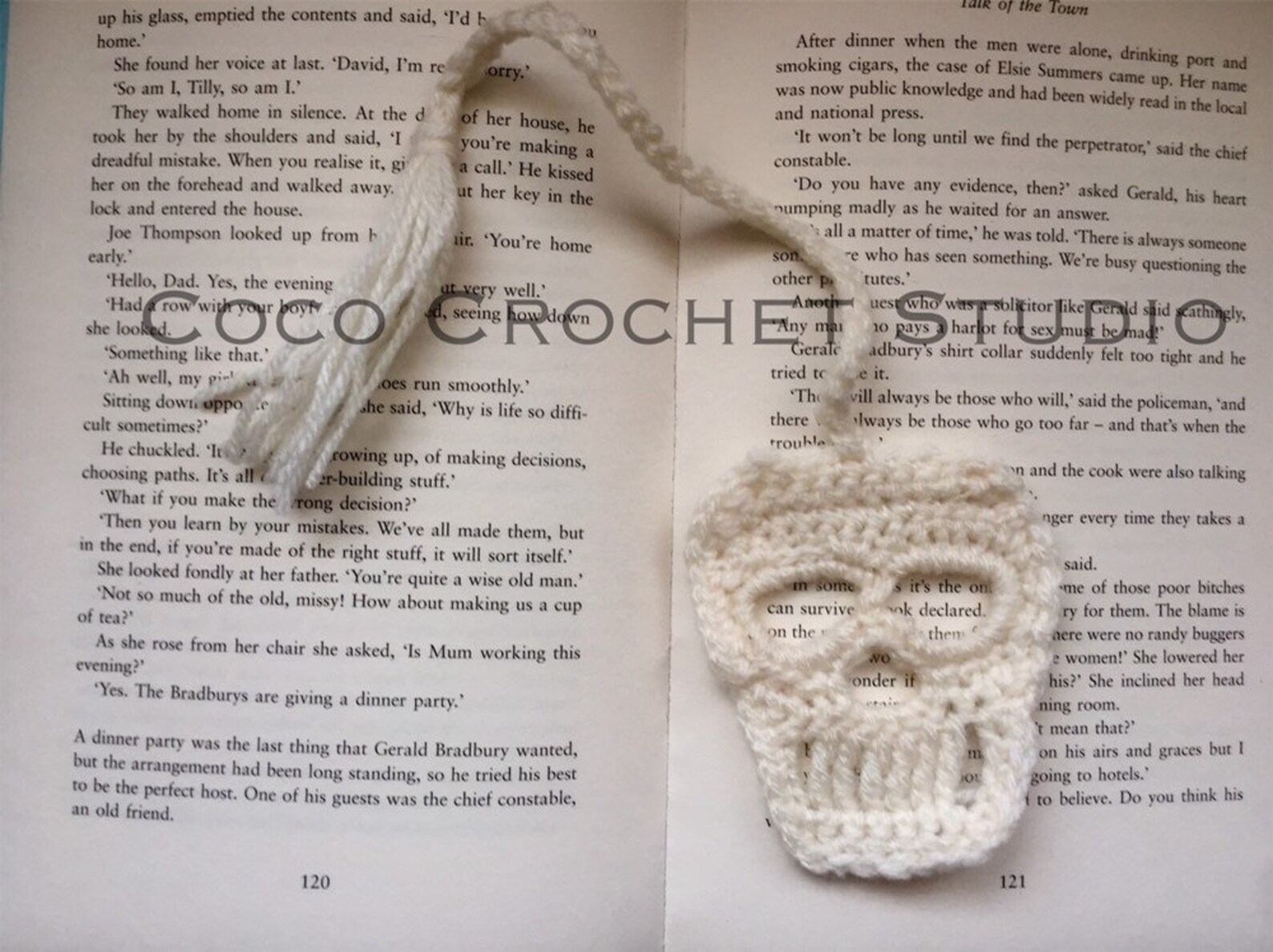 Crochet Skull Bookmarks in Any Colour 10 11 Inches Long - Etsy