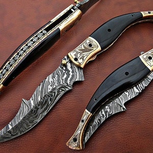 Amazing style custom handmade folding pocket knife limited image 1