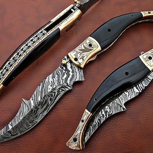 Amazing style custom handmade folding pocket knife limited image 1