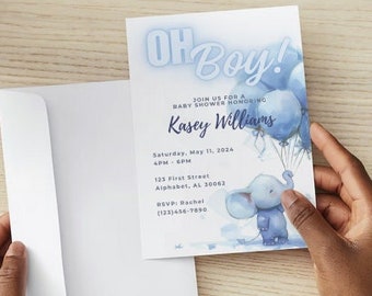 Editable Baby Shower Invitation - Digital
