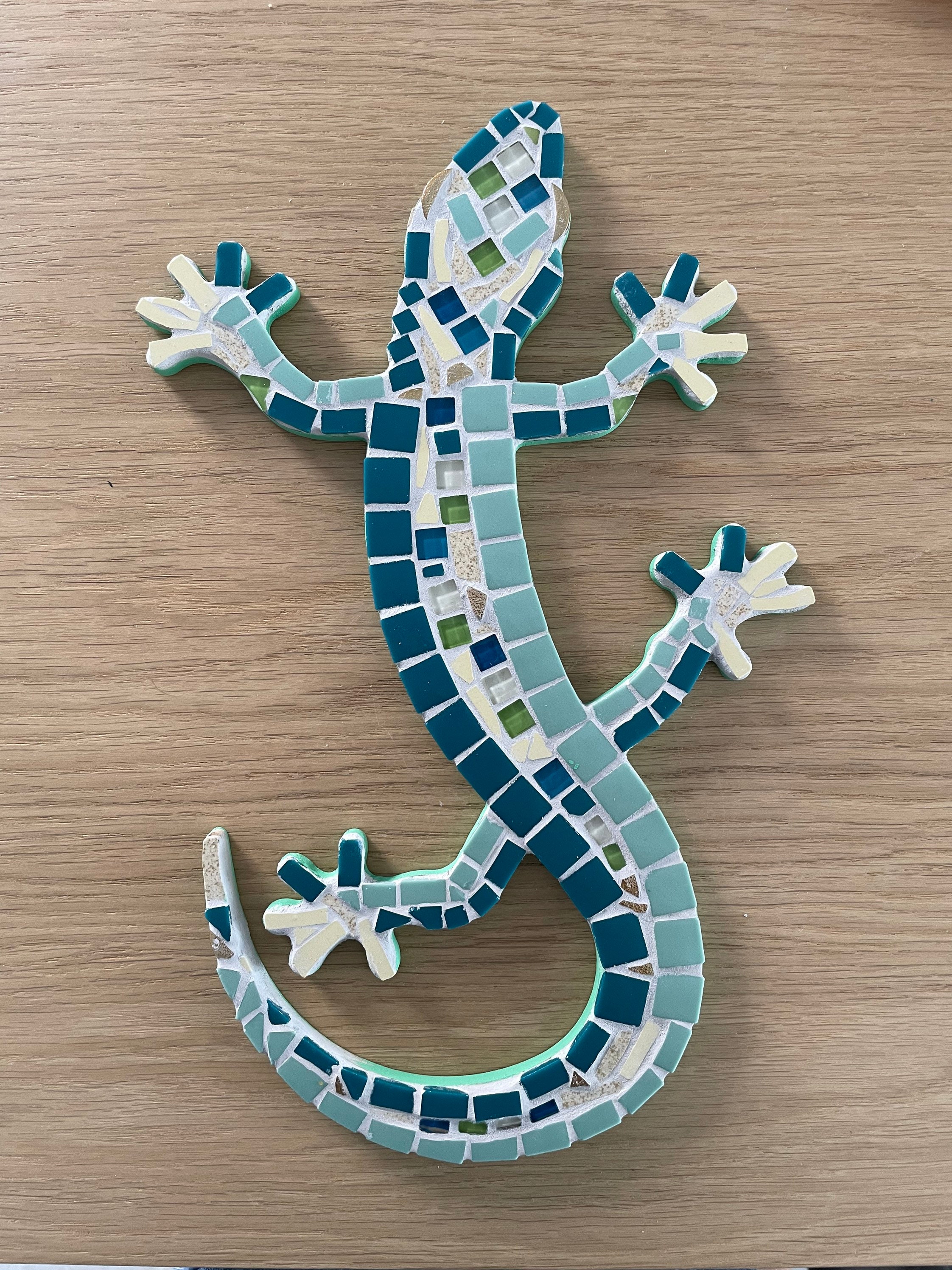 Lucky Mosaic Lizard 26 cm Diameter - Décoration Lézard Mosaïque de Diamètre