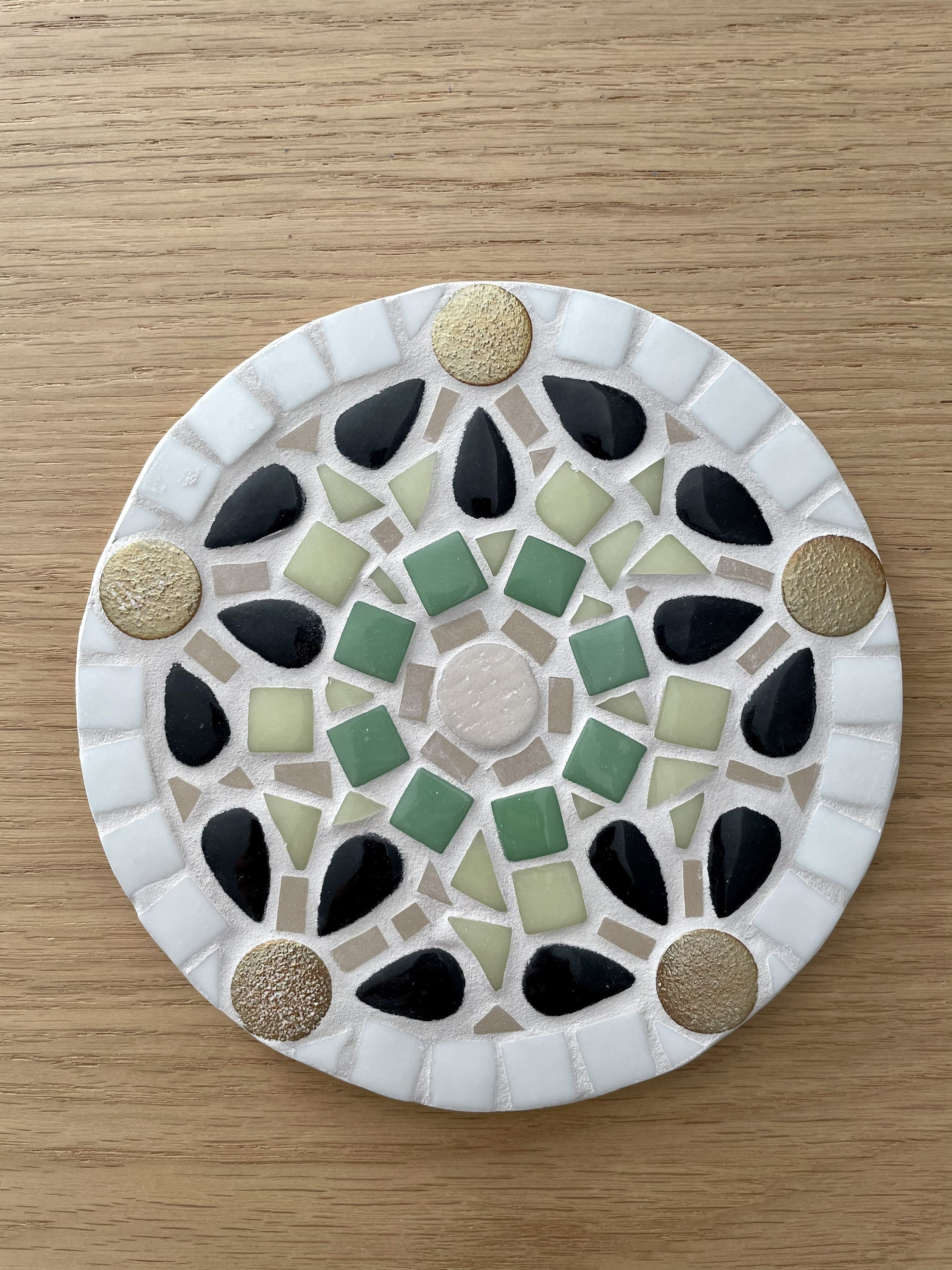 Original Mosaic Trivet, Wall Decoration 18 cm Diameter - Dessous-De-Plat Mosaïque, Décoration Murale