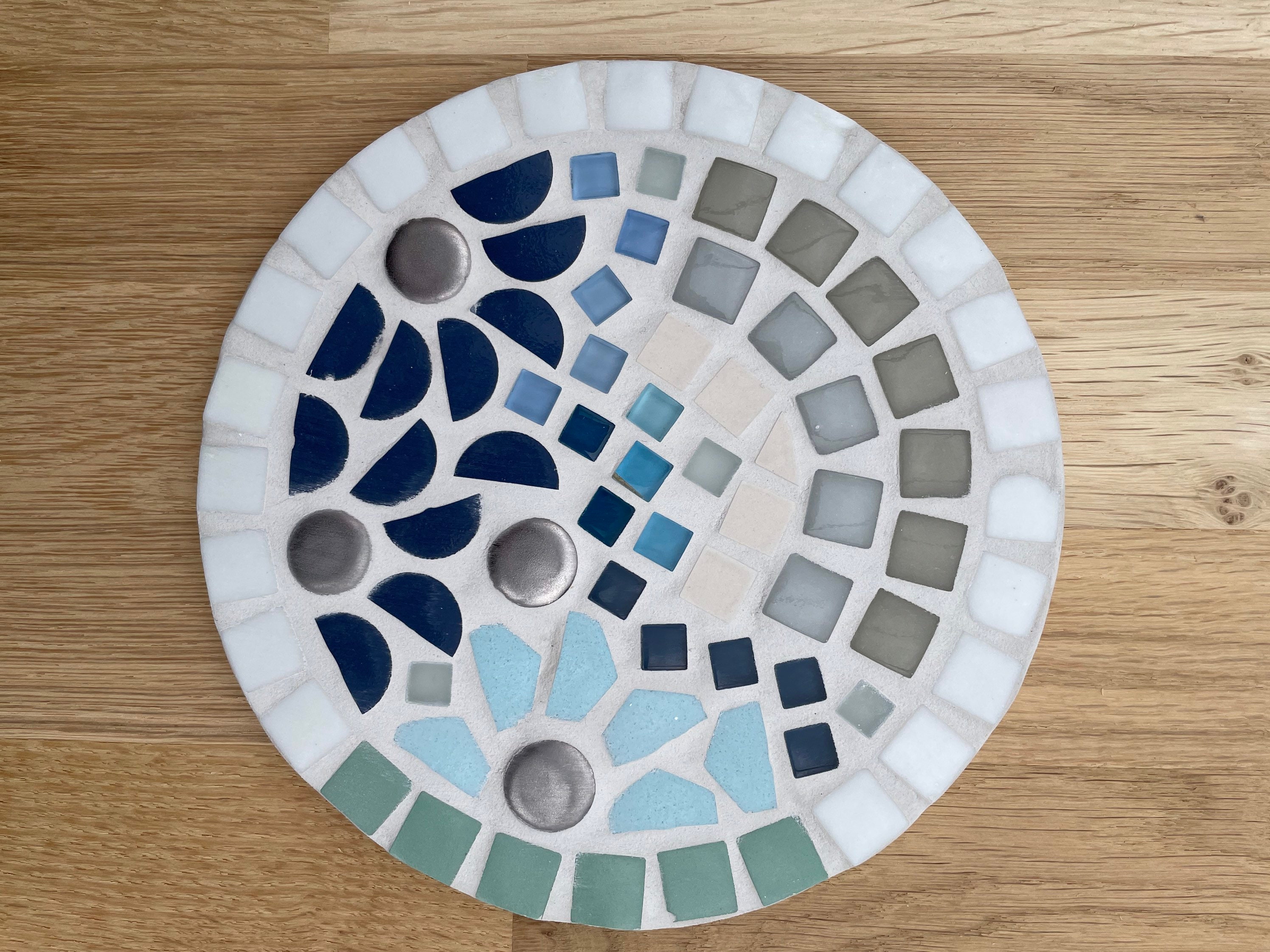 Original Mosaic Trivet, Wall Decoration 18 cm Diameter - Dessous-De-Plat Mosaïque, Décoration Murale